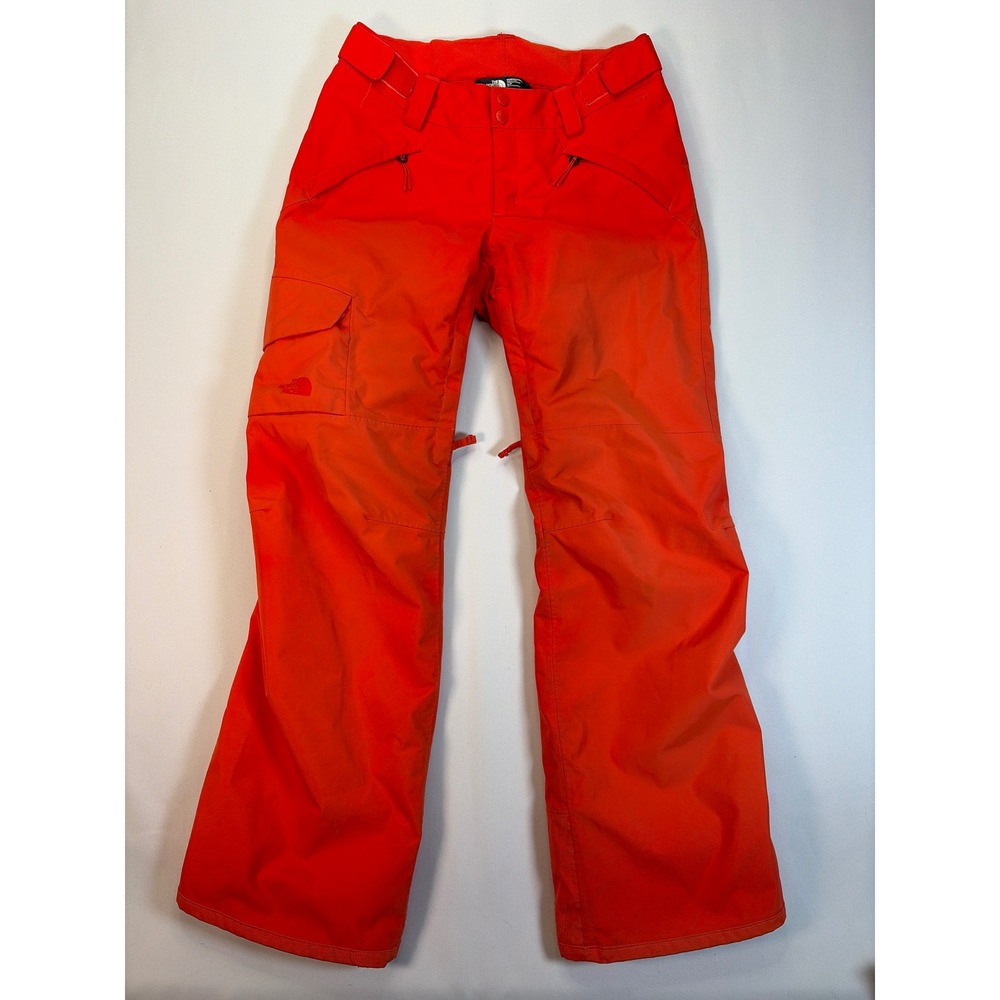 The North Face DryVent Insulated Snow Pants Womens Small Orange Ski Snowboard